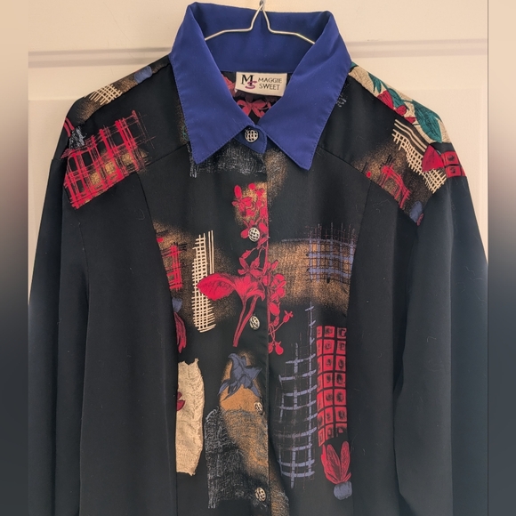 Colorful Patterned Button-Up Shirt - Picture 2 of 10